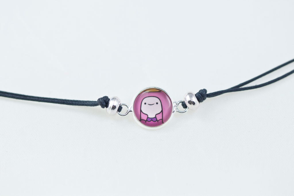 Adventure Time Princess Bubblegum Adjustable Cord and beads Bracelet