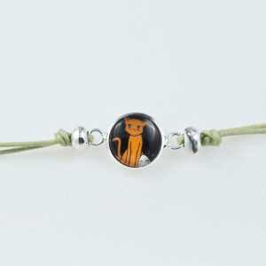 Fruits Basket Kyo and Tohru Adjustable Cord and beads Bracelet - Light Green