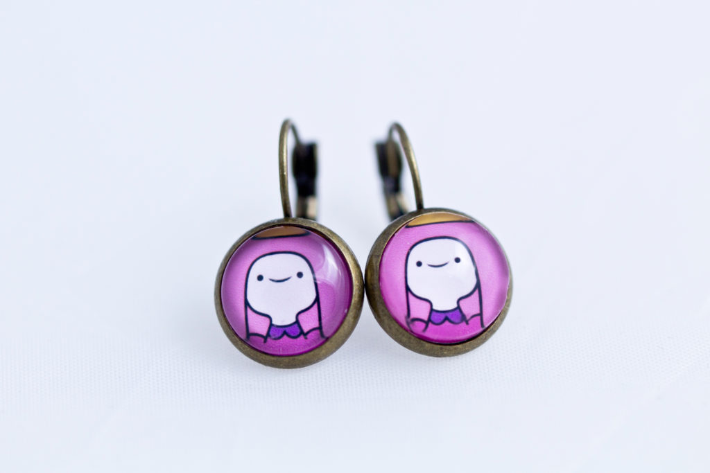 Adventure Time Princess Bubblegum dangle Earrings